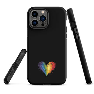 Black iPhone Case with Hard Protective Shell with Ellen Jean Signature Heart