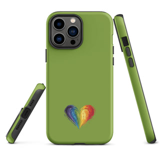 Green Rainbow Heart iPhone Case – Fresh & Protective Ellen Jean iPhone Cover