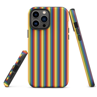 iPhone Case Rainbow Stripe with Hard Protective Shell Cover for iPhone