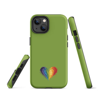 Green Rainbow Heart iPhone Case – Fresh & Protective Ellen Jean iPhone Cover