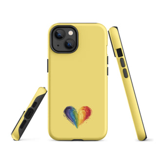 Yellow Rainbow Heart iPhone Case – Bright & Cheerful Ellen Jean Phone Cover