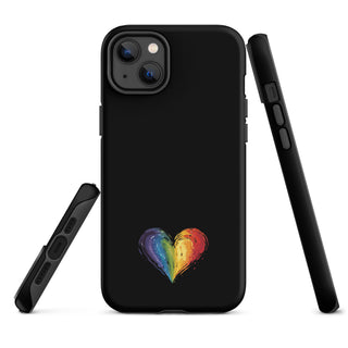 Black iPhone Case with Hard Protective Shell with Ellen Jean Signature Heart