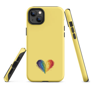 Yellow Rainbow Heart iPhone Case – Bright & Cheerful Ellen Jean Phone Cover