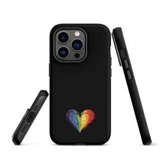 Black iPhone Case with Hard Protective Shell with Ellen Jean Signature Heart