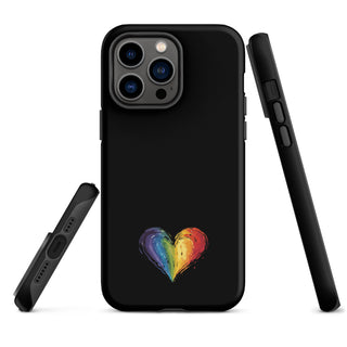 Black iPhone Case with Hard Protective Shell with Ellen Jean Signature Heart