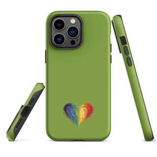 Green Rainbow Heart iPhone Case – Fresh & Protective Ellen Jean iPhone Cover