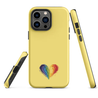 Yellow Rainbow Heart iPhone Case – Bright & Cheerful Ellen Jean Phone Cover