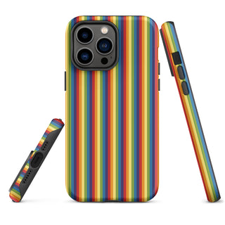 iPhone Case Rainbow Stripe with Hard Protective Shell Cover for iPhone