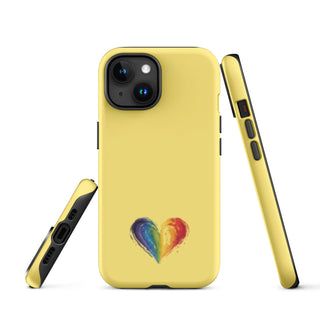 Yellow Rainbow Heart iPhone Case – Bright & Cheerful Ellen Jean Phone Cover