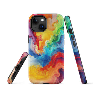 iPhone Case Rainbow Abstract with Hard Protective Shell Phone Cover