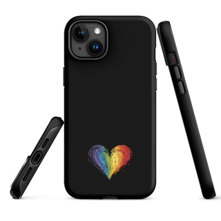 Black iPhone Case with Hard Protective Shell with Ellen Jean Signature Heart