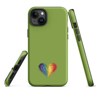 Green Rainbow Heart iPhone Case – Fresh & Protective Ellen Jean iPhone Cover