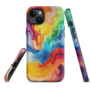 iPhone Case Rainbow Abstract with Hard Protective Shell Phone Cover