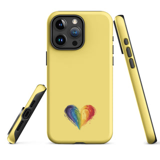 Yellow Rainbow Heart iPhone Case – Bright & Cheerful Ellen Jean Phone Cover