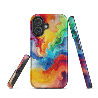 iPhone Case Rainbow Abstract with Hard Protective Shell Phone Cover