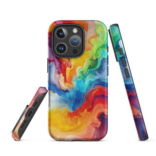 iPhone Case Rainbow Abstract with Hard Protective Shell Phone Cover