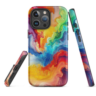 iPhone Case Rainbow Abstract with Hard Protective Shell Phone Cover