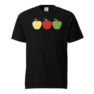 T-Shirt Short Sleeved Unisex Fit Heavyweight Cotton Apple Fall Graphic Tee Shirt