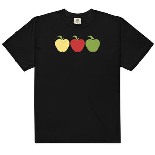 T-Shirt Short Sleeved Unisex Fit Heavyweight Cotton Apple Fall Graphic Tee Shirt