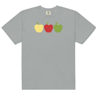 T-Shirt Short Sleeved Unisex Fit Heavyweight Cotton Apple Fall Graphic Tee Shirt