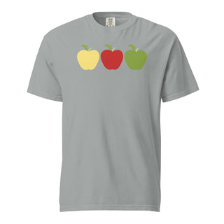 T-Shirt Short Sleeved Unisex Fit Heavyweight Cotton Apple Fall Graphic Tee Shirt