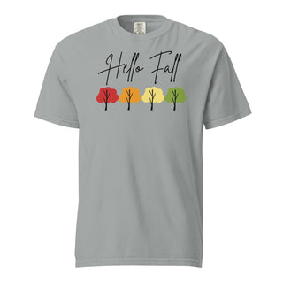 T-Shirt Short Sleeved Happy Fall Heavyweight Tee Cotton Unisex Fit Graphic T-Shirt