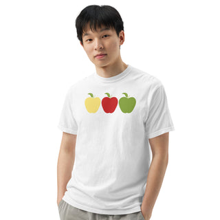 T-Shirt Short Sleeved Unisex Fit Heavyweight Cotton Apple Fall Graphic Tee Shirt