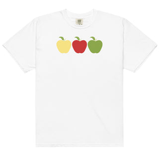 T-Shirt Short Sleeved Unisex Fit Heavyweight Cotton Apple Fall Graphic Tee Shirt