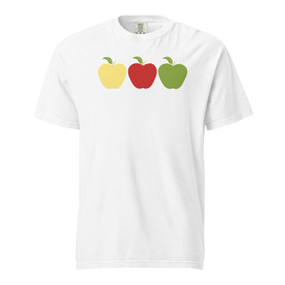 T-Shirt Short Sleeved Unisex Fit Heavyweight Cotton Apple Fall Graphic Tee Shirt