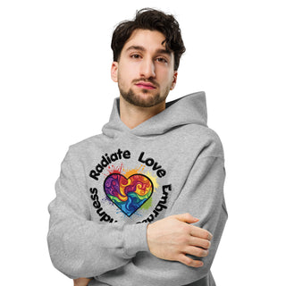 Sweatshirt Oversized Hoodie Radiate Love, Embrace Kindness Unisex Sweatshirt