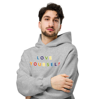 Oversized Hoodie Sweatshirt Rainbow Love Yourself Unisex Sweatshirt