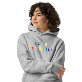 Oversized Hoodie Sweatshirt Rainbow Love Yourself Unisex Sweatshirt