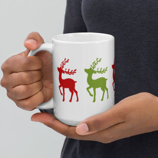 Christmas Reindeer Mug for Coffee Tea or Hot Chocolate