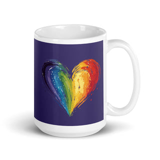 Purple Mug from Ellen Jean with Rainbow Heart