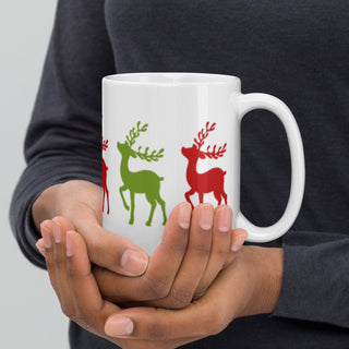 Christmas Reindeer Mug for Coffee Tea or Hot Chocolate