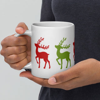 Christmas Reindeer Mug for Coffee Tea or Hot Chocolate