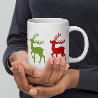 Christmas Reindeer Mug for Coffee Tea or Hot Chocolate