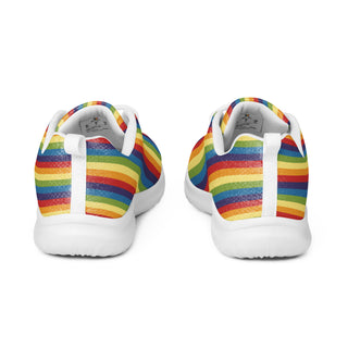 Women's Rainbow Striped Athletic Sneakers by Ellen Jean