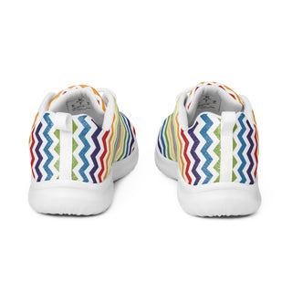 Women's Chevron Rainbow Athletic Sneakers Shoes by Ellen Jean