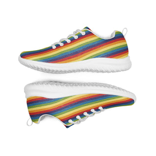 Women's Rainbow Striped Athletic Sneakers by Ellen Jean