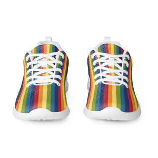 Women's Rainbow Striped Athletic Sneakers by Ellen Jean