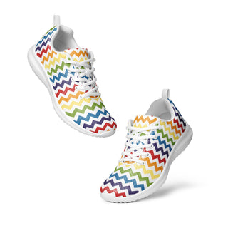 Women's Chevron Rainbow Athletic Sneakers Shoes by Ellen Jean