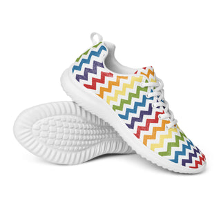 Women's Chevron Rainbow Athletic Sneakers Shoes by Ellen Jean