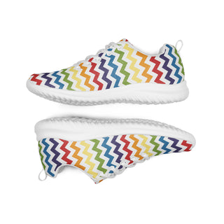 Women's Chevron Rainbow Athletic Sneakers Shoes by Ellen Jean