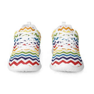 Women's Chevron Rainbow Athletic Sneakers Shoes by Ellen Jean