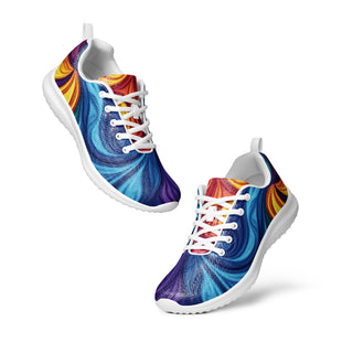 Women's Athletic Sneakers Rainbow Swirl Shoes by Ellen Jean