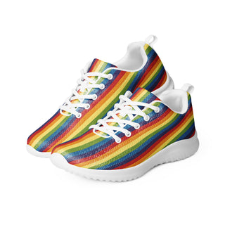 Women's Rainbow Striped Athletic Sneakers by Ellen Jean