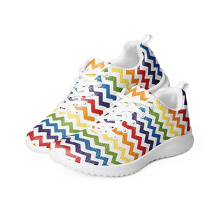 Women's Chevron Rainbow Athletic Sneakers Shoes by Ellen Jean