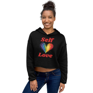 Crop Top Hoodie Self Love Sweatshirt