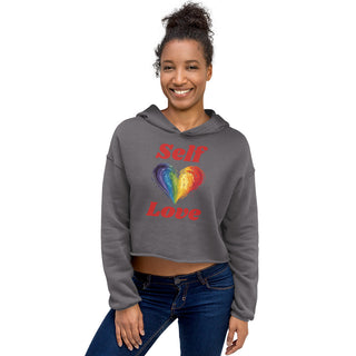 Crop Top Hoodie Self Love Sweatshirt